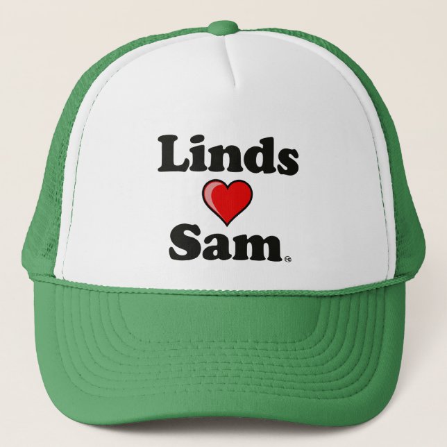 Boné De "chapéu Linds (coração) Sam" (Frente)
