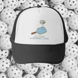 Boné de clube gráfico de pickleball e martini