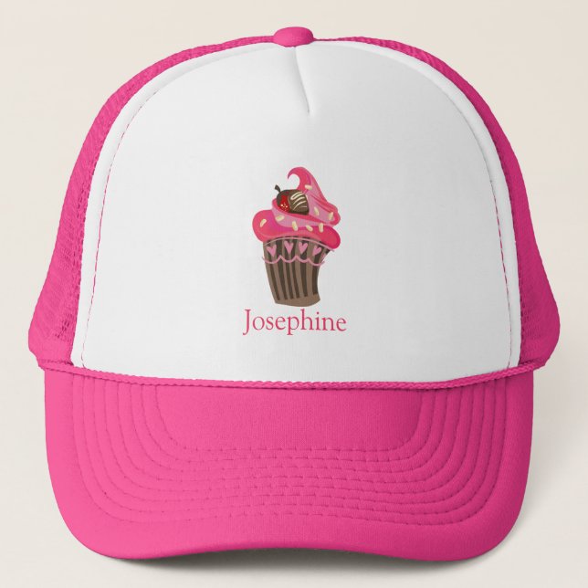 Boné de Cupcake branco personalizado (Frente)