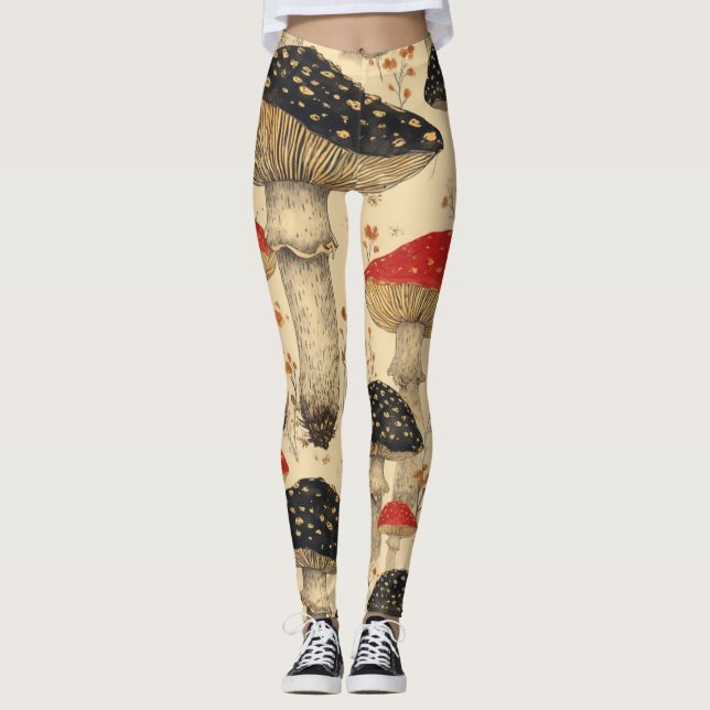 Boné de escarlate Cogumelo - Leggings (Frente)