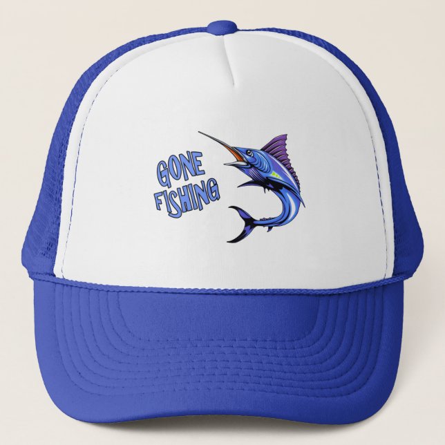 Boné de espadim azul de pesca (Frente)