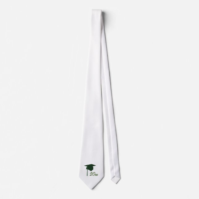 Boné de formatura Verde e Gravatas Personalizadas  (Frente)