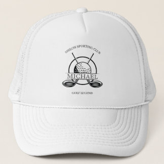 Boné de Golfe com Nome do Clube da Cruz Moderna