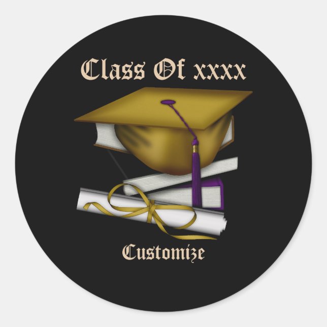 Boné de Graduação e Classe de Reunião e Adesivos d (Frente)