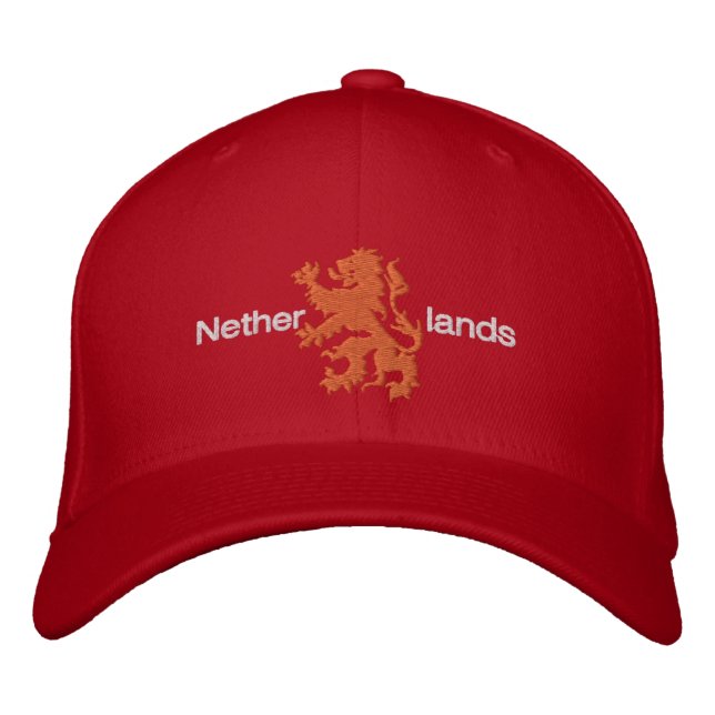 Boné de Leão Anel Vermelho e Laranja Holandês (Frente)