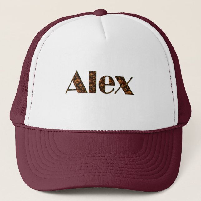 BONÉ de Moda Personalizada com Marca de Nome ALEX (Frente)