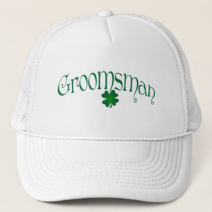 Boné de Padrinho de casamento de Shamrock branco e