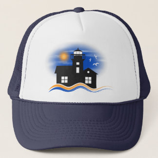 Boné de proteção do solo azul de farol preto