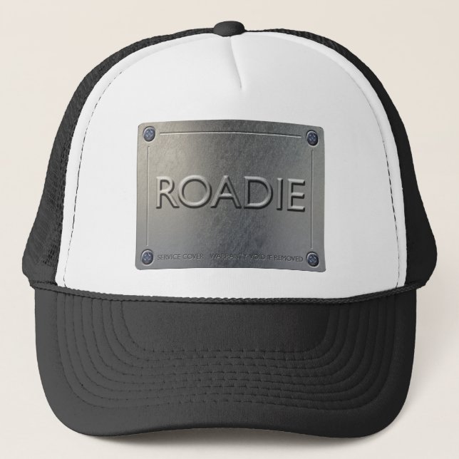 Boné de ROADIE - projeto da placa de metal (Frente)
