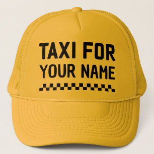 Boné de Táxi Nome Personalizado Fun Cap Trucker