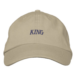 BONÉ de texto do KING Maiestoso Classe Alta Khaki 