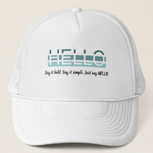 Boné de tipografia minimalista "HELLO" - Gradien m