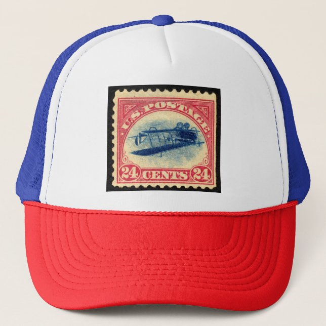 Boné de Trucker Vintage 24c Inverted Jenny (Frente)