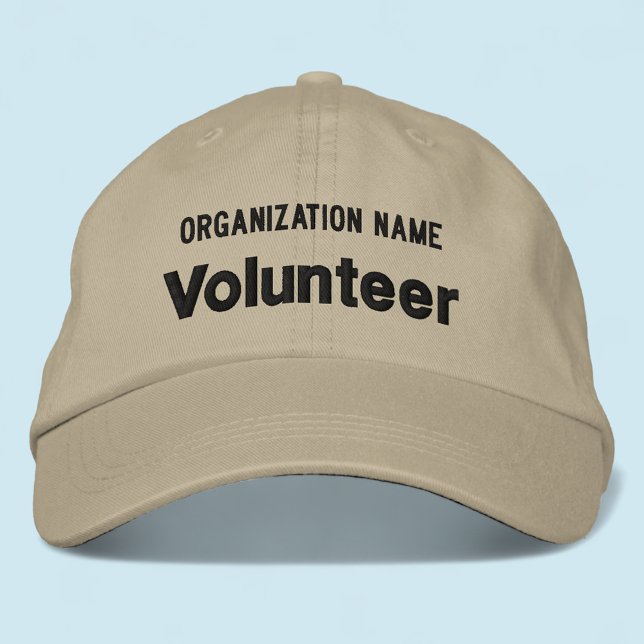 Boné de Voluntário Bordado Alternative Apparel (MISOOK Khaki Embroidered Volunteer Baseball Cap)