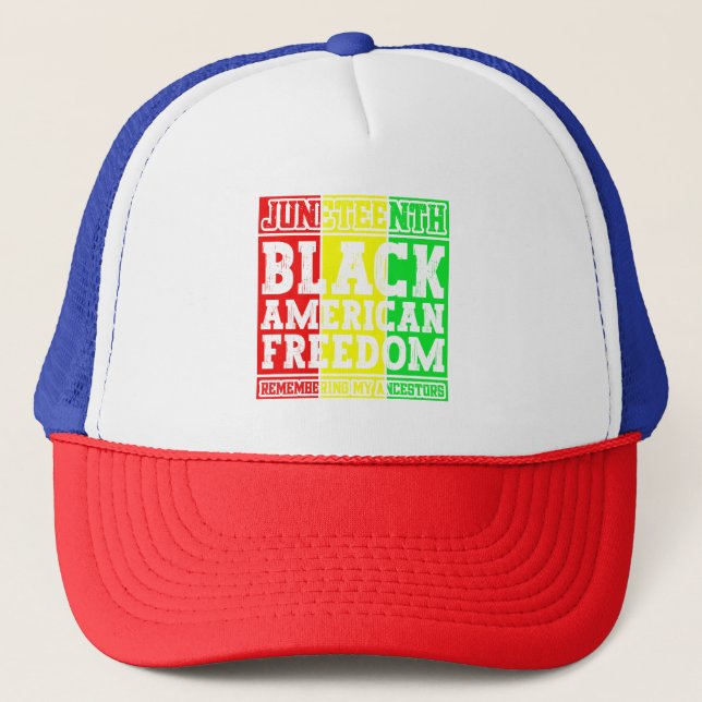 Boné Décima Sétima Liberdade Negra Americana Lembrando  (Frente)