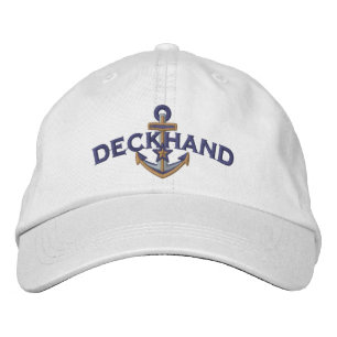 Boné Deckhand Estrela Náutica Âncora Bordado