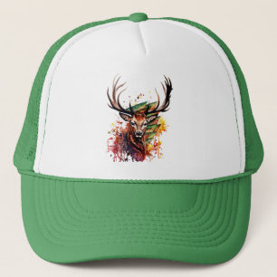 Boné Deer Head Trabalho de arte