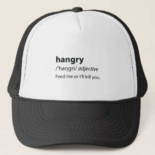 Boné Definição de Dicionário Engraçado Hangry