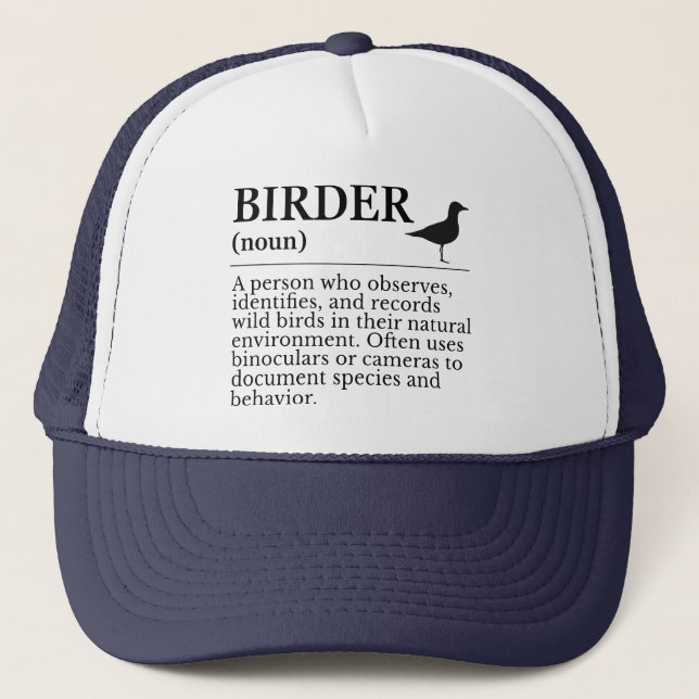 Boné Definição de observador de aves selvagens (Frente)
