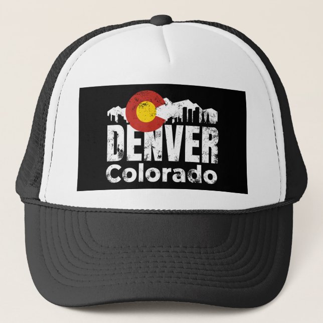 Boné Denver Colorado Mountain Trucker Hat (Frente)