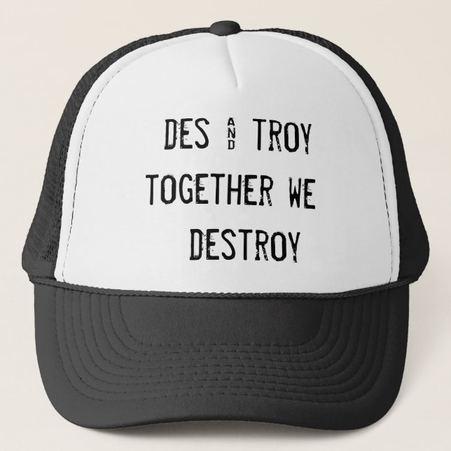 Boné DES & troy   junto nós     destruímos (Frente)