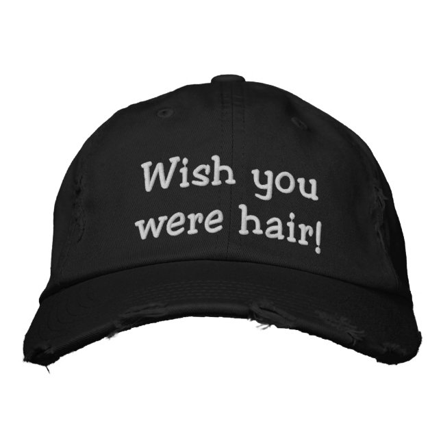 Boné Desejo que você fosse cabelo! Chapéu (Frente)