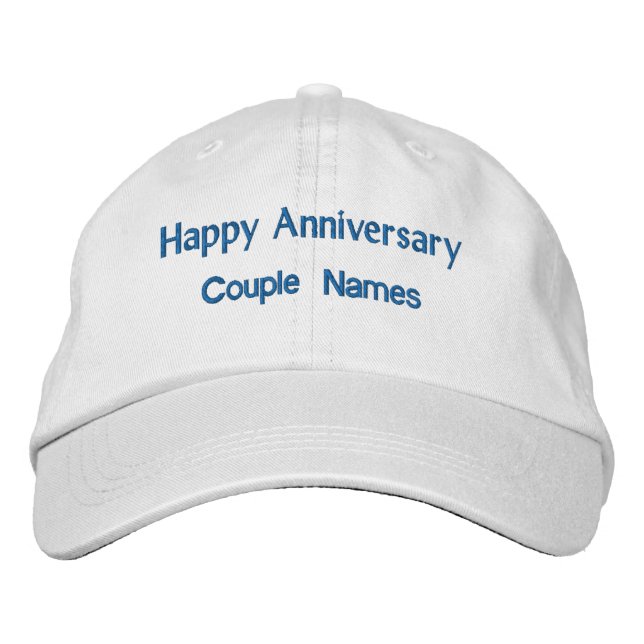 Boné Desejos Personalizados de Aniversário Nomes do Cas (Frente)