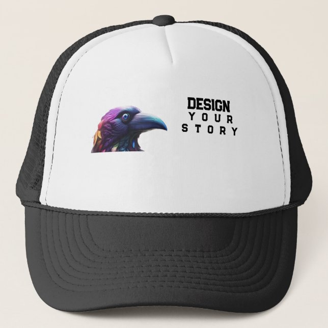 Boné “Desenhe Sua História” Corvo Arte Camionista (Frente)