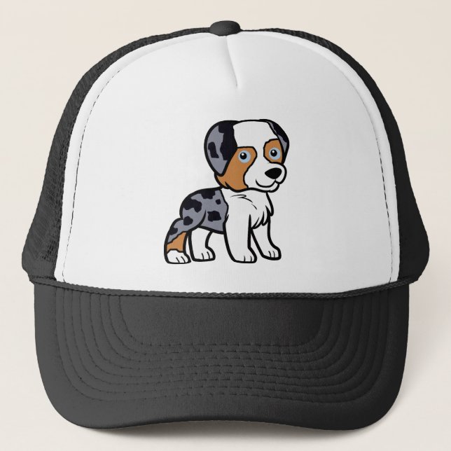 Boné desenho animado azul aussie (Frente)