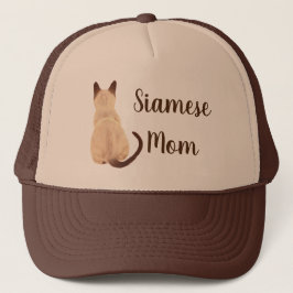 Boné Desenho da Mãe do Gato Siames Sasha Gatinho Olhand