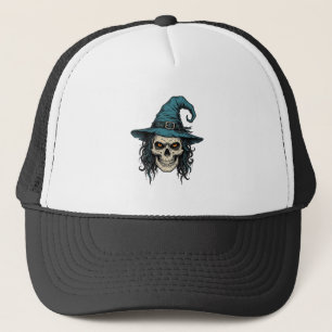 Boné Desenho de Camisa Vetorial de Halloween de Caveira