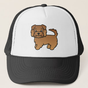 Boné Desenho de Cão de Cartoon Red Norfolk Terrier