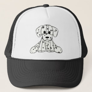 Boné Desenho de cão de pelúcia Dalmaciano em forma de