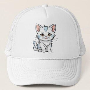 Boné Desenho de Linha de Desenho Animado de Gato Estili
