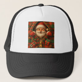 Boné Desenho de Natal do Papai Noel Xadrez