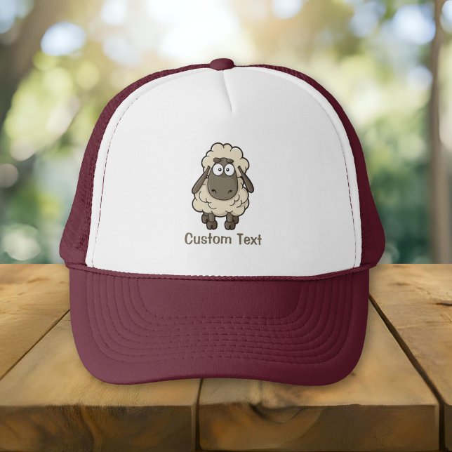 Boné Desenho de ovelha bege (Criador carregado)