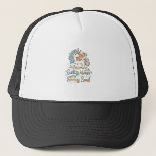 Boné Desenho Vetorial Divertido Alma Ensolarada Crina S