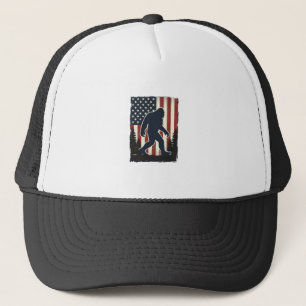 Boné Desenho Vetorial Floresta da Bandeira Americana Bi