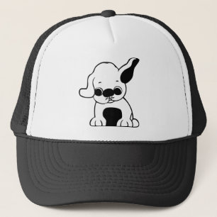 Boné Desenhos animados brancos e pretos bonitos do cão