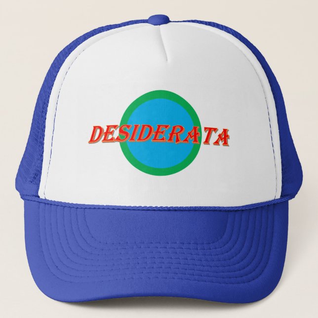 Boné DESIDERATA Hat (Frente)