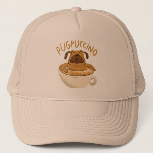 Boné Design de Amante de Cafeína Pug