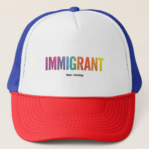 Boné Design de Anti-Racismo Simples e Minimalista Imigr