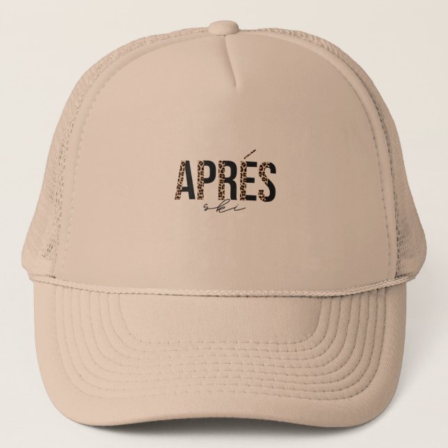 Boné Design de Après Ski com Estampa de Leopardo (Frente)