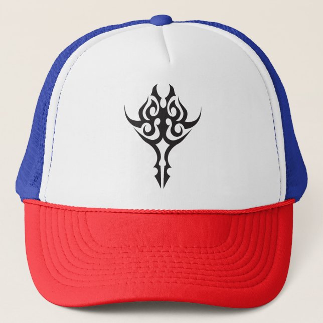 Boné Design de arte de linha inspirado em tatuagem clás (Frente)
