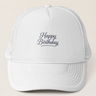 Boné Design de Caligrafia de Aniversário Elegante