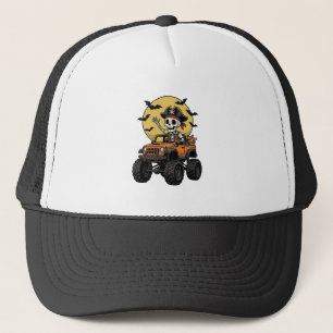 Boné Design de caminhão monstro de esqueleto pirata de