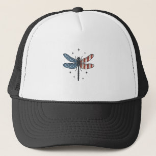 Boné Design de Camisa Vetorial de Libélula Patriótica V