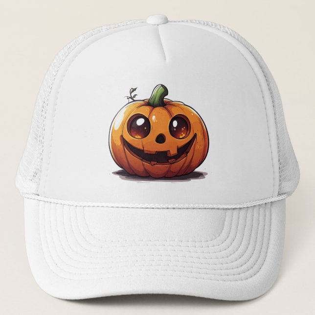 Boné Design de desenho animado de abóbora de Halloween (Frente)