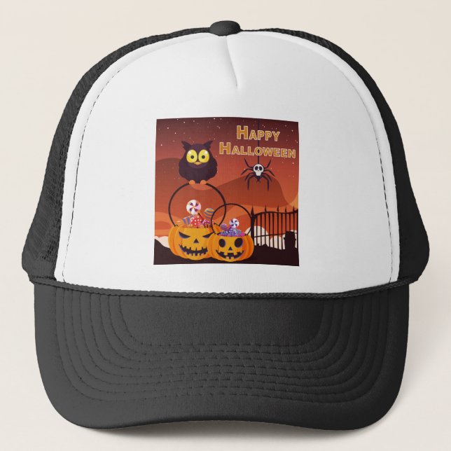Boné Design de Feliz Halloween Muito Bonito (Frente)