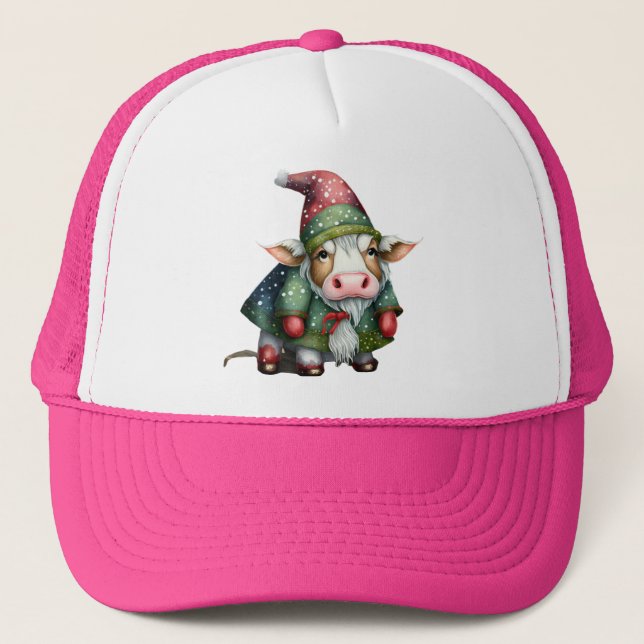 Boné Design de Gnome de Vaca de Natal-83456 (Frente)